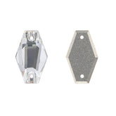 Silver Shade Hexagon Shape High Quality Glass Sew-on Rhinestones WholesaleRhinestone